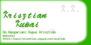 krisztian kupai business card