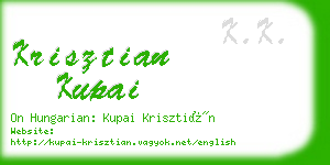 krisztian kupai business card